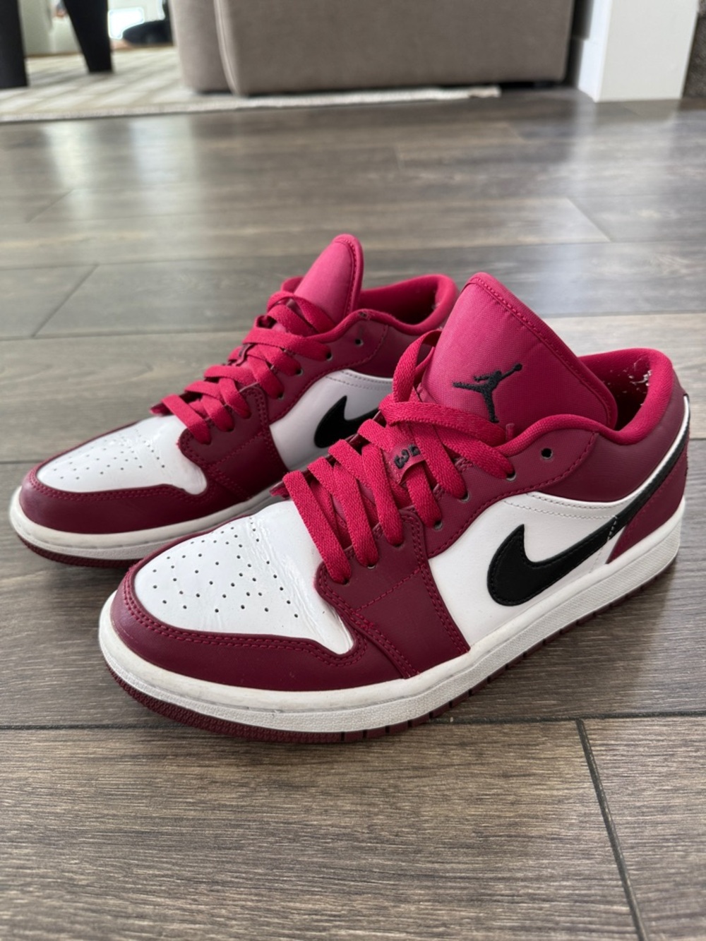 Jordan 1 Low - Noble Red - Size 7.5 - Used but Good Condition